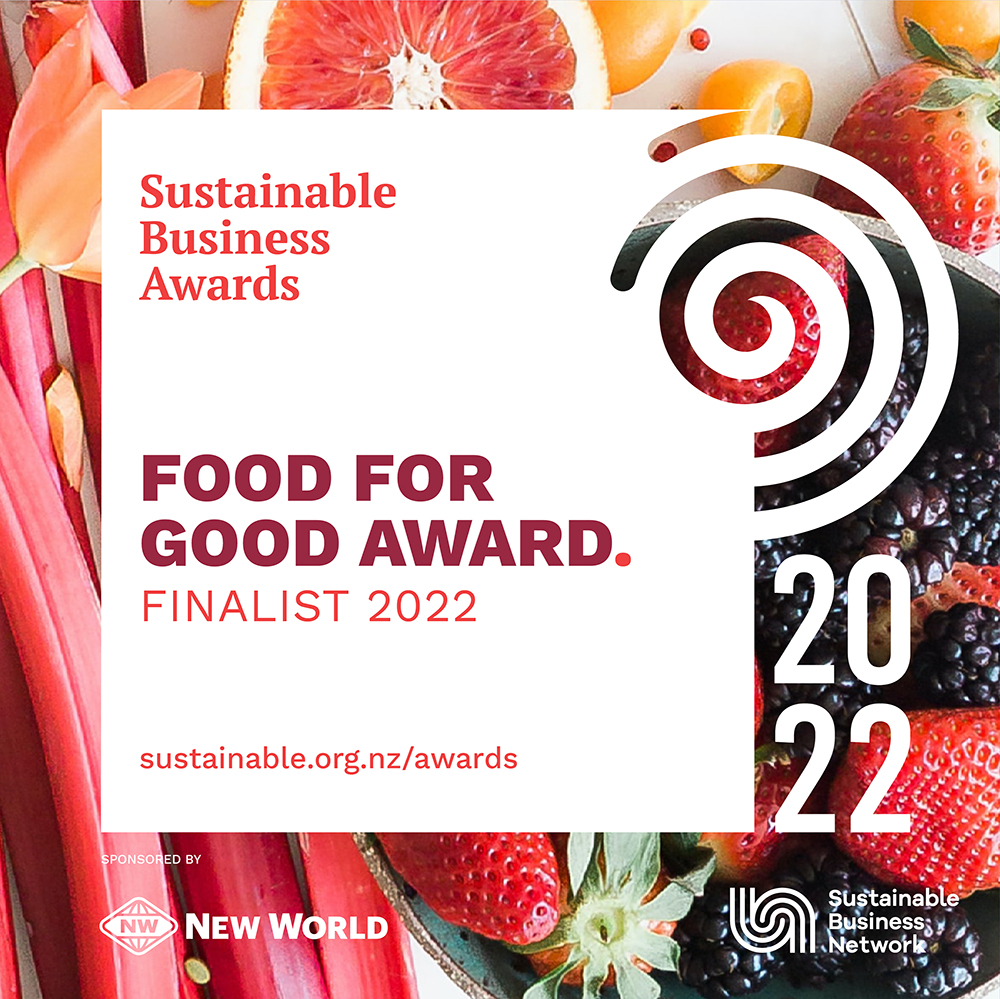 Food For Good Award Finalist 2022 badge.